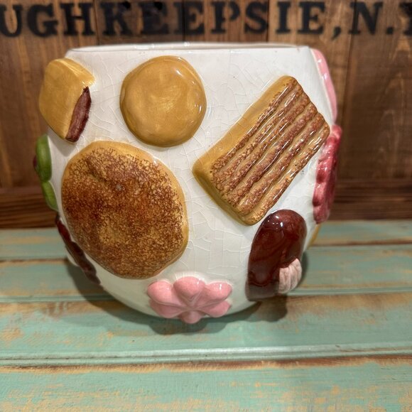 VTG 1950s "Cookies All Over" Cookie Jar Los Angeles Ceramic Pottery No lid - Picture 1 of 5